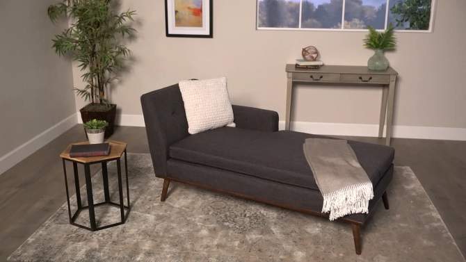 Stormi Mid-Century Modern Fabric Chaise Lounge - Christopher Knight Home, 2 of 7, play video