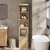 Coucheta 70" Bathroom Storage Cabinet, Freestanding Bathroom Cabinet with Door and Open Shelves Board, Tall Narrow Floor Cabinet for Small Space - 2 of 4