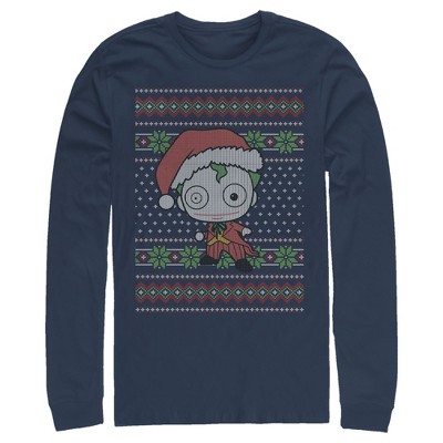 Men's Batman Ugly Christmas Chibi Joker Long Sleeve Shirt