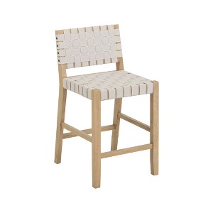 Nathan James Cohen Faux Leather Barstool White - 1 of 4
