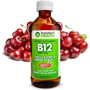 Vitamin B12 Daily Supplement 1000mcg  Cherry Flavor  8 OZ - 1 of 4