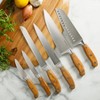 Bloomhouse 7 Piece Italian Olive Wood Knife Block Set w/ German Forged Steel Knives - 2 of 4