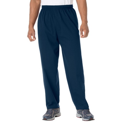 Kingsize Men's Big & Tall Lightweight Jersey Open Bottom Sweatpants - Big -  3xl, Navy Blue : Target