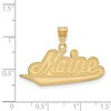 Black Bow Jewelry 14k Yellow Gold Plated Sterling Silver Maine Black Bears NCAA Large Pendant - 2 of 3