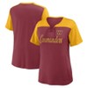 NFL Washington Commanders Women's Short Sleeve Lace Up V-Neck Top - 3 of 3