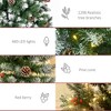 Soscooter 9ft Pre-Lit Snow-Dipped Artificial Christmas Tree with Realistic Branches, 460 LED Lights, Pine Cones, Red Berries and 1298 Tips - 4 of 4