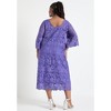 June + Vie by Roaman's Bell-Sleeve Lace Midi Dress - 3 of 4