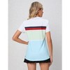 Womens Polo Shirts Short Sleeve Summer Printed Tops 2023 Lightweight Athletic Golf Tennis Shirts - 2 of 4