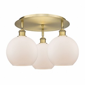 Athens - 3 Light Flush Mount In Industrial Style-10.5 Inches Tall and 19.75 Inches Wide - 1 of 1
