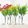 Artificial Flowers for Outdoors, 30 Bundles Multicolor Silk Fake Flowers with Ferns, UV-Resistant Faux Plant, Spring Summer  Decor, for Home Planter - 2 of 4
