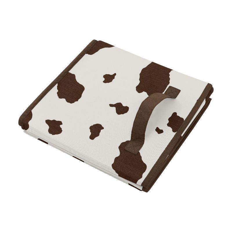 Sweet Jojo Designs Fabric Storage Bins Set Western Cowgirl Brown Off White, 4 of 5