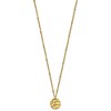 Chisel Stainless Steel and Hammered Yellow IP-plated Circle Pendant on a 15" Curb Chain Necklace with a 2.5" Ext. - 3 of 3