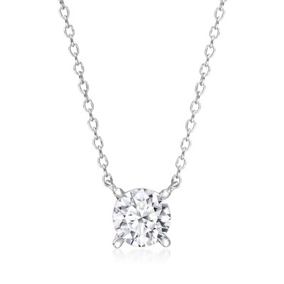 Ross-Simons 0.75 Carat Lab-Grown Diamond Solitaire Necklace in Sterling Silver