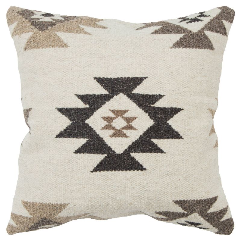 22&#34;x22&#34; Oversize Geometric Poly Filled Square Throw Pillow - Rizzy Home, 1 of 5
