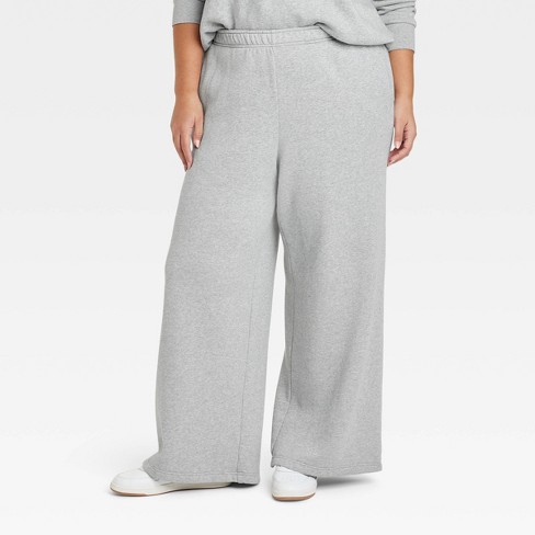 Women's High-rise Wide Leg Sweatpants - Universal Thread™ Gray Xxl