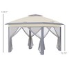 TiramisuBest 11'x11' Outdoor Pop-Up Gazebo,Removable Zipper Netting & 2-Tier Soft Top for Patio/Backyard/Garden/Camping (Coffee) - 4 of 4