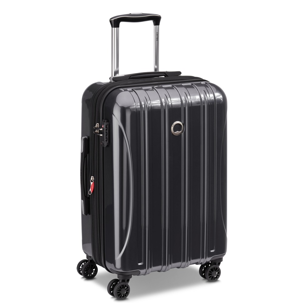 Photos - Luggage DELSEY Paris Aero Expandable Hardside Carry On Spinner Suitcase - Platinum