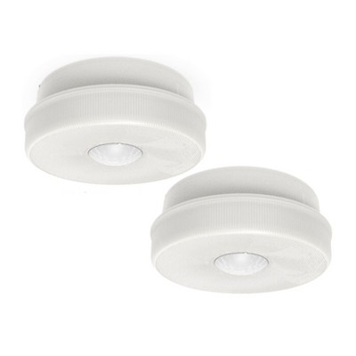 IQ America Battery-Powered LED Motion Sensor Flush Mount Ceiling Light, 7 inch 1150 Lumens, WH