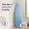 Homz T-Leg Clothes Ironing Board, Compact Foldable Standard Size Adjustable Height with Foam Pad & Cotton Cover, Light Blue - 2 of 4