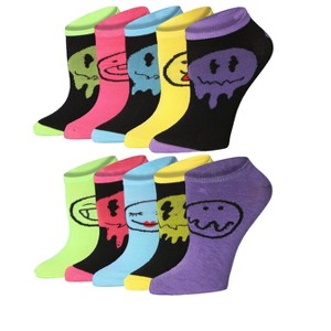 Colorful Patterned Ankle Socks - 10 Pairs - 1 of 4