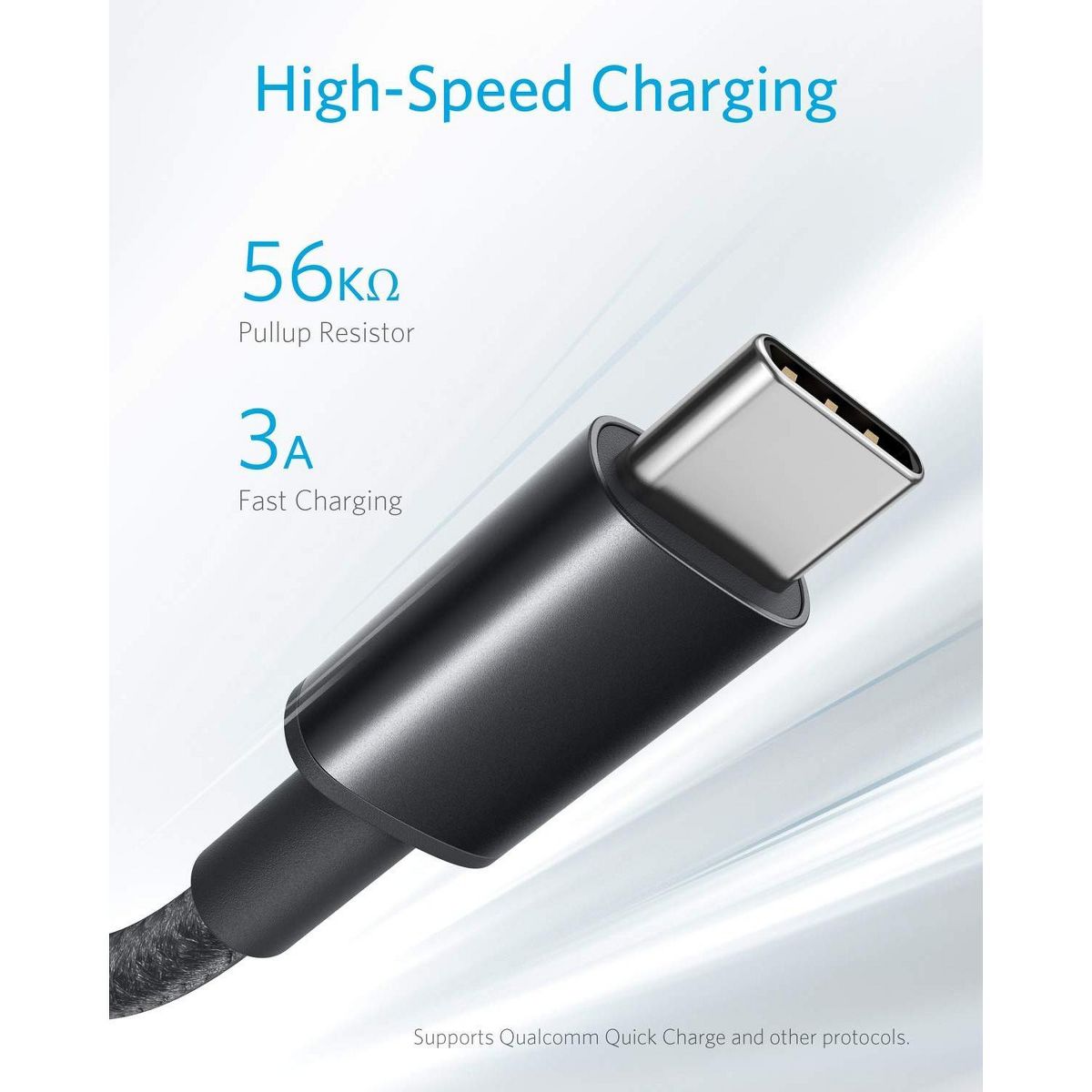 Anker Cable [5 Pack, 6FT], USB A to USB C Cable - thumbnail 3