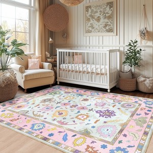 LOVEVOOK Large Area Rugs for Living Room, Non-Slip Bedroom Rug, Modern Oushak Carpet Machine Washable Rugs, Ideal for Office Dining Room - 1 of 2