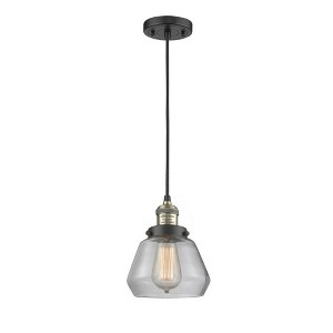 Fulton - 1 Light Cord Hung Mini Pendant In Industrial Style-10 Inches Tall and 7 Inches Wide - 1 of 1