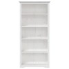 vidaXL 5-Tier Bookcase BODO in White - Spacious Solid Pinewood Bookshelf for Books and Decor - Compact French Style Book Rack - 32.3"x15.7"x68.1" - 3 of 4