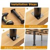 Aoibox Adjustable Height Metal Bed Support Legs for Bed Frame or Furniture 7.08-12.2 Inch Heavy Duty 4 Pack - 3 of 4