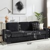 LIVAREEmlen 83.86"Corduroy Fabric sofa,Modern Compressed Couch,3-Seater Sofa, Furniture for Living Room,Bedroom,office ,Black - 3 of 4
