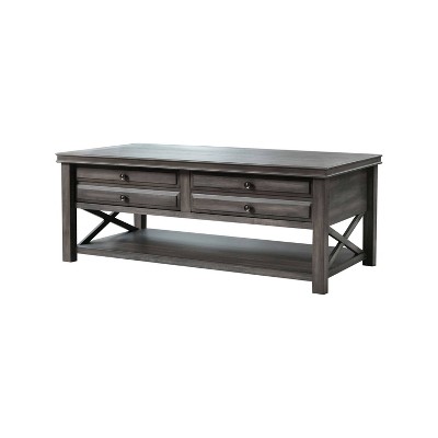 Felicity Wood Coffee Table Gray - Abbyson Living