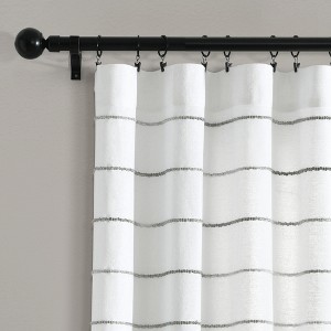 Lush Décor Ombre Stripe Yarn Dyed Cotton Blend Window Curtain Panels Gray/Multi 40x108 Set - 1 of 4