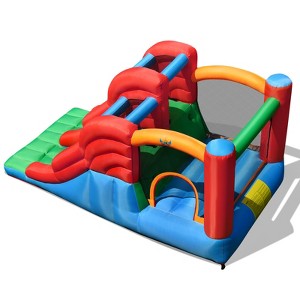 Infans Inflatable Bounce House 3-in-1 Dual Slides Jumping Castle Bouncer without Blower - 1 of 4