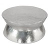 Aluminum Coffee Table 16.5"H, Silver Polished Finish With Round Top by Zuo Modern - 4 of 4