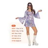 SYNCFUN 70s Costumes for Women, Purple Disco Costume with Sequin Dress, Headwear, Glasses for Halloween Party - 2 of 4