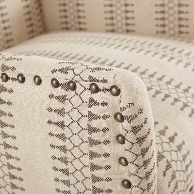 Set of 2 Natural Linen High Back Dining Armchairs