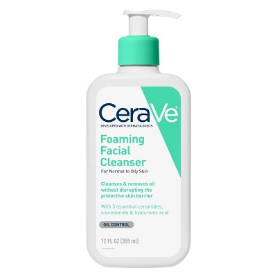 CeraVe Foaming Face Wash, Facial Cleanser for Normal to Oily Skin