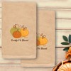 Linum Home Textiles Grateful & Blessed - Embroidered Luxury 100% Turkish Cotton Hand Towels (Set of 2) - 2 of 3