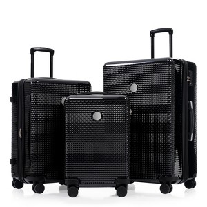Whisen 20"/24"/28" 3-Piece Hardshell Luggage Set Lightweight Expandable with TSA Lock Spinner Wheels Carry-On Checked - 1 of 4