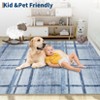 Modern Washable Area Rug, Geometric Pattern Throw Carpet with Non Slip Backing, Low Pile Stain Resistant Floor Carpet for Dorm Office Decor - 4 of 4