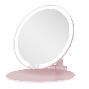 Impressions Vanity Ayla Slim Foldable Travel Makeup Mirror with LED Light - 1 of 4