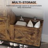 Shoe Cabinet with Bench, Farmhouse Narrow Slim Shoe Storage with 2 Flip Drawers - 3 of 4