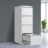KTMBDW 3/4 Drawer File Cabinet with Lock, Vertical File Cabinets for Home, Printer Stand, Metal Office Storage Cabinet for Letter/Legal/A4 - 4 of 4