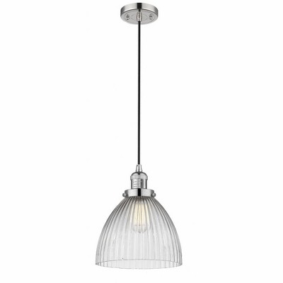 Seneca Falls - 1 Light Cord Hung Mini Pendant In Traditional Style-12 Inches Tall and 9.5 Inches Wide