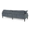 Malverne Contemporary 3 Seater Fabric Sofa with Accent Pillows Charcoal/Dark Brown - Christopher Knight Home: Upholstered, Rubberwood Legs - 3 of 4