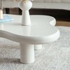 NicBex Irregular Cloud-Shaped Coffee Table for Living Room,Beige White End Table,Small Living Room Furniture - 4 of 4