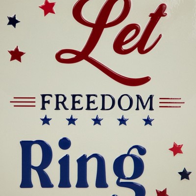 Patriotic Red White and Blue Metal Wall Sign