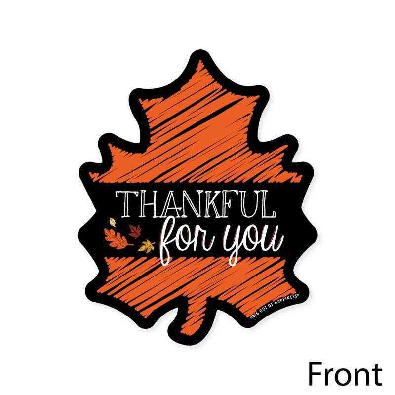 Big Dot of Happiness Give Thanks - Shaped Thank You Cards - Thanksgiving Party Thank You Note Cards with Envelopes - Set of 12, 3 of 8