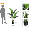 Artificial Bird of Paradise Plant – Realistic Faux Tree with Trunks & Pot, 4/5/6ft Indoor/Outdoor Decor (1 or 2 Pack) - 3 of 4