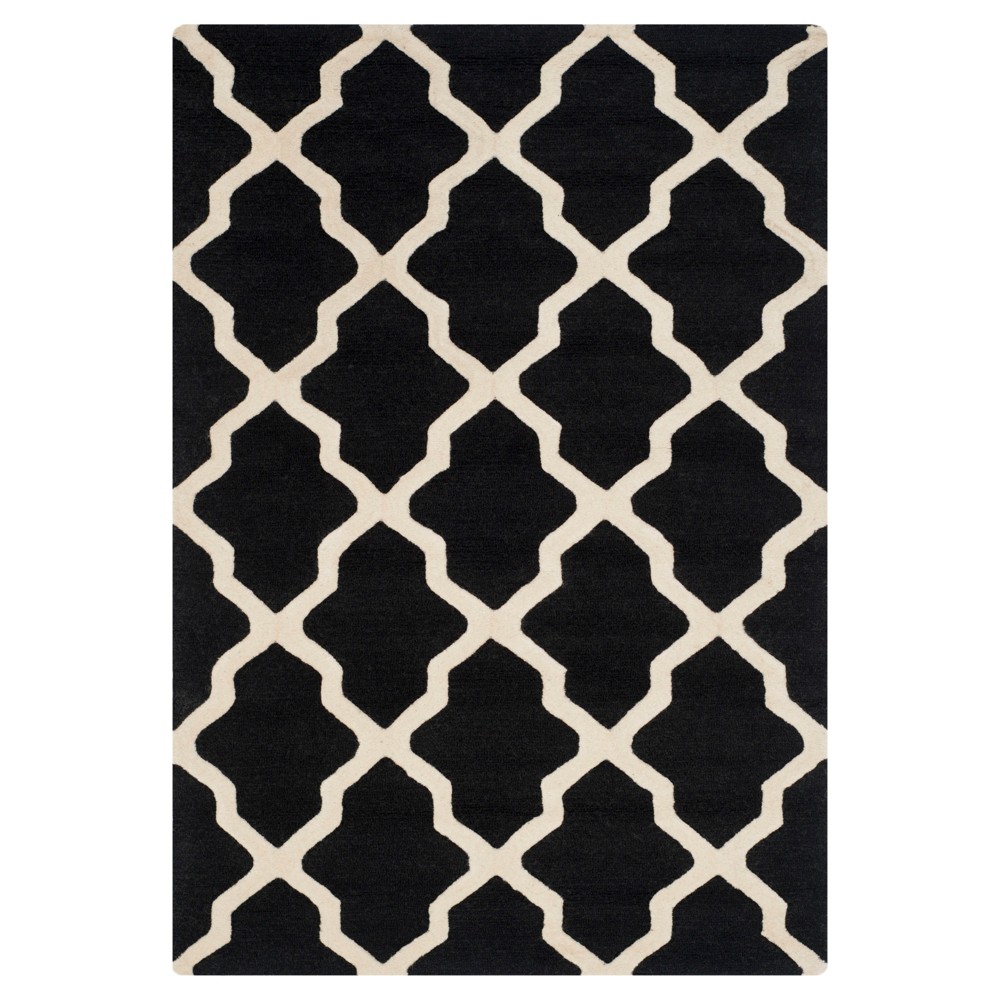 Maison Textured Area Rug - Black/Ivory ( 4'x6') - Safavieh